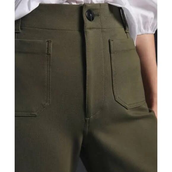 Anthropologie  Olive Wide Leg Pants - Picture 4 of 7